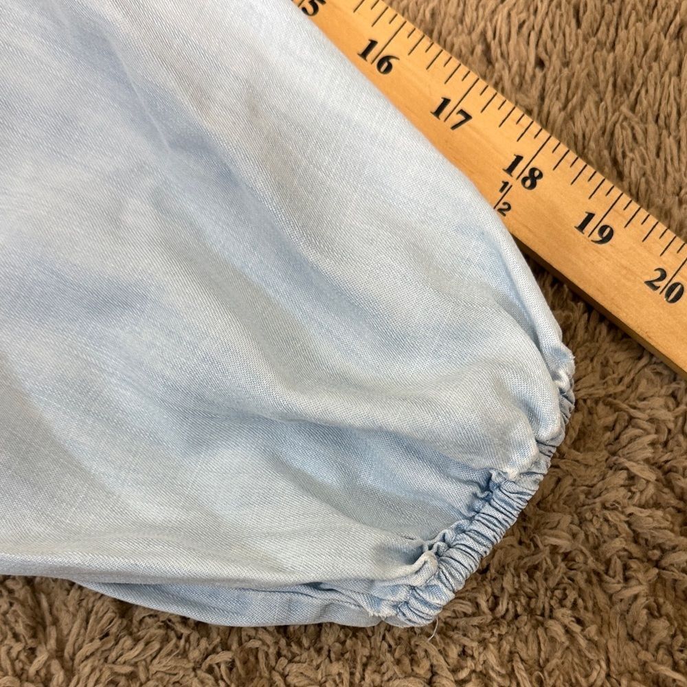 Reba Off the Shoulder Embroidered Women's Chambray Top size XL Southwestern Boho - Picture 10 of 10